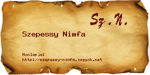 Szepessy Nimfa névjegykártya